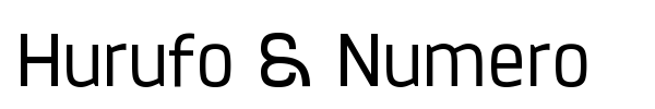 Hurufo & Numero font preview
